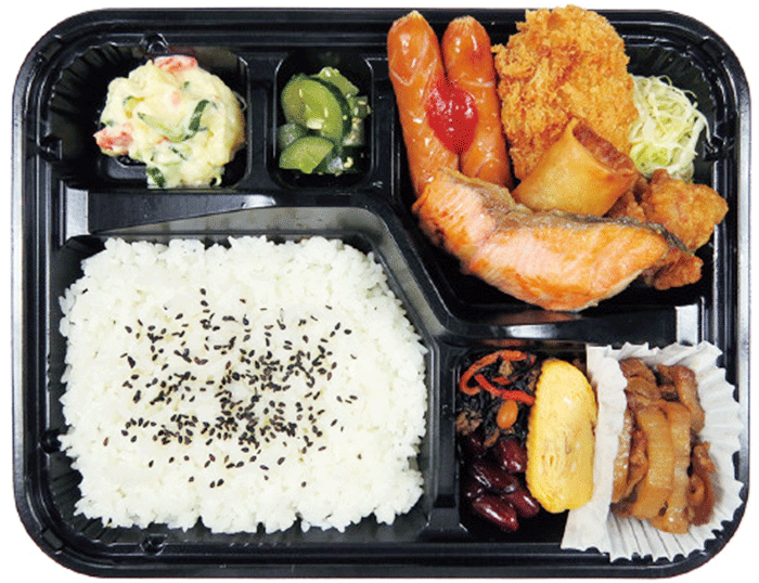 種類豊富な弁当ほかかつ丼などもある