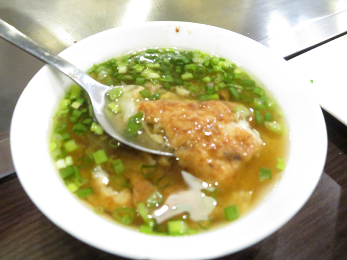 ダシで食べるどろ焼き