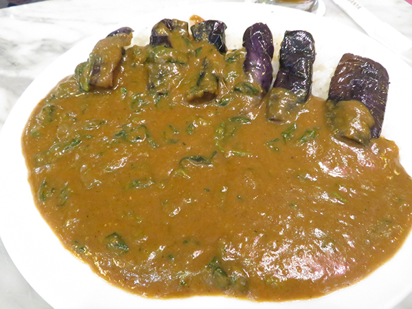 ナスとほうれんそうのカレー 180バーツ