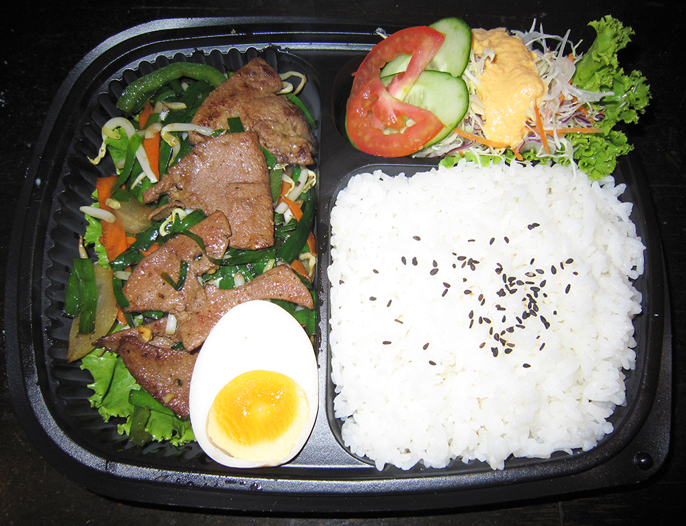 レバニラ弁当 168バーツ
